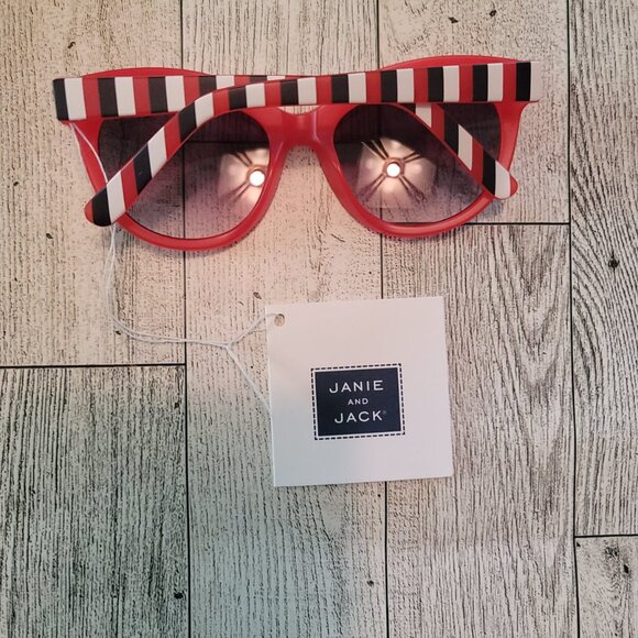Janie and Jack Red Striped Kids Sunglasses - Picture 2 of 2